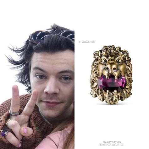 gucci lion ring green|harry styles gucci lion ring.